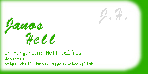 janos hell business card